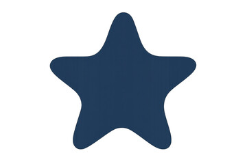 Aufkleber - Simple blue rounded star shape over a transparent background, ideal for graphic design projects