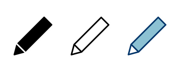 Poster - Pencil icon vector isolated on white background. Pencil vector icon