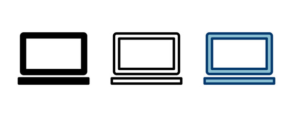 Poster - Laptop icon vector isolated on white background. Laptop vector icon