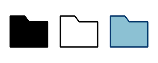 Poster - Folder Icon vector isolated on white background. Folder and documents Icon. icon archive