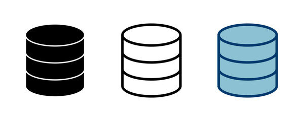 Poster - Database icon vector isolated on white background. database vector icon