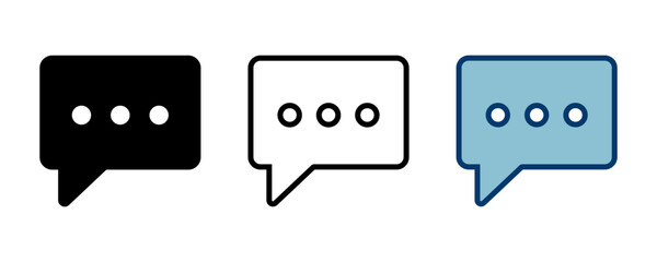 Poster - Chat icon vector isolated on white background. Chat vector icon. Speech bubble. message. contact us