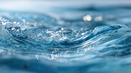 Poster - Rippling water showcases beautiful patterns as sunlight creates sparkling highlights on the surface. The tranquil scene captures the essence of nature's fluidity and movement.