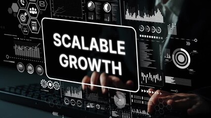 Poster - Innovative Digital Interface Promoting Scalable Growth and Business Development Strategies in a Modern Workspace. Asymptotic smart data analytic.