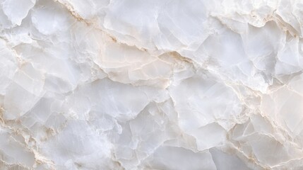 Poster - This close-up view highlights the smooth, translucent surface of a white onyx stone, revealing its delicate veining and unique textures, perfect for design inspiration.