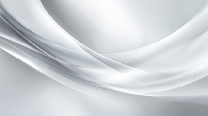 Poster - Flowing lines in varying shades of white create a calming abstract design. This backdrop evokes tranquility and simplicity, perfect for backgrounds and minimalistic visuals.
