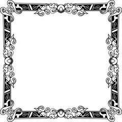 Leinwandbilder - This is a frame ornament design with beautiful carvings.