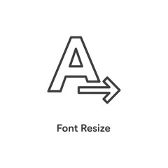 Poster - Vector art of font resize icon showing text size adjustment