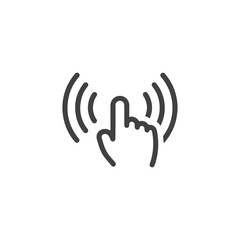 Poster - Vector art of a finger icon indicating a touch or click action