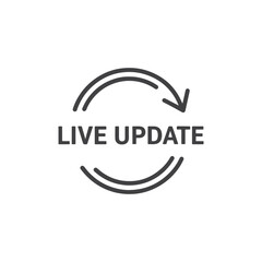 Poster - Vector art of circular arrows indicating a live update or refresh process
