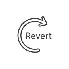 Poster - Vector art of revert symbol with a curved arrow
