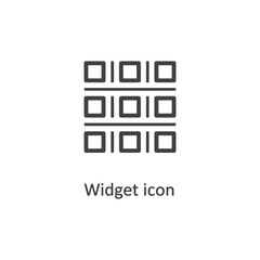 Poster - Vector art of a simple outline icon representing a widget