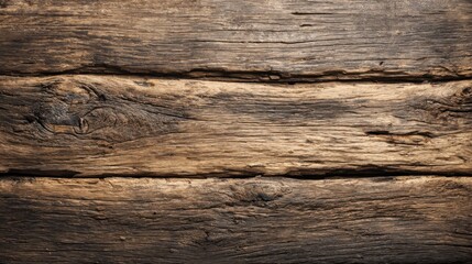 Poster - The surface features aged, weathered wood with rich textures and grains. Soft lighting enhances the warm tones, inviting a feeling of comfort and authenticity.