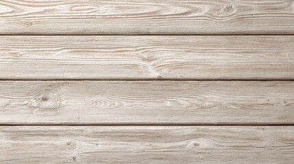 Poster - The surface features a series of parallel wooden planks showcasing a light finish and soft grain patterns. Sunlight highlights the texture, creating an inviting atmosphere.