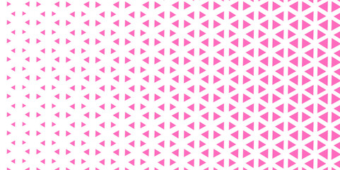 Poster - Abstract geometric gradient background .white and pink  halftone triangles pattern Vector illustration abstract technology.