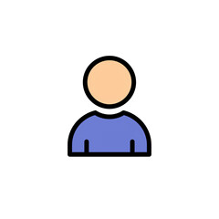 Fototapete - A colorful user profile icon representing a person or account for a digital interface.