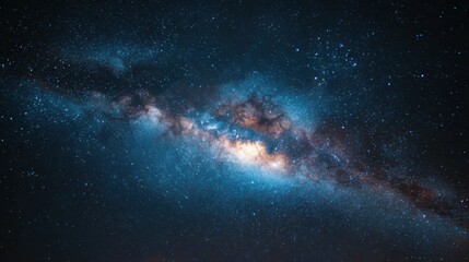 Wall Mural - stunning display of galaxies fills the night sky, revealing swirling clouds of stars and vibrant col