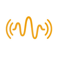 Poster - Abstract sound wave with signal radiating outwards in a modern style