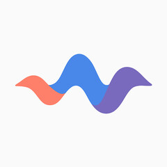 Poster - Abstract colorful flowing wave pattern representing data or sound