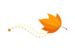 © Prodipkumar - floating autumn leaf with dotted motion path
