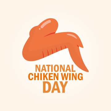 Vector graphic of National Chicken Wing Day for National Chicken Wing Day celebration.