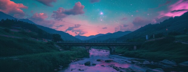 Wall Mural - aesthetic wallpaper sky landscape evening.