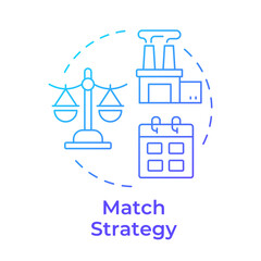 Poster - Match strategy blue gradient concept icon. Making small, incremental changes. Capacity management regulation. Round shape line illustration. Abstract idea. Graphic design. Easy to use in presentation