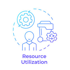 Poster - Resource utilization blue gradient concept icon. Strategic efficient usage. Benefit of capacity management. Round shape line illustration. Abstract idea. Graphic design. Easy to use in presentation