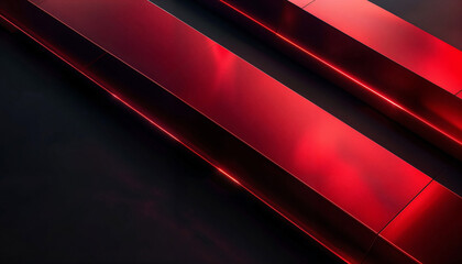 Poster - abstract background with red lines on dark background . Generative AI