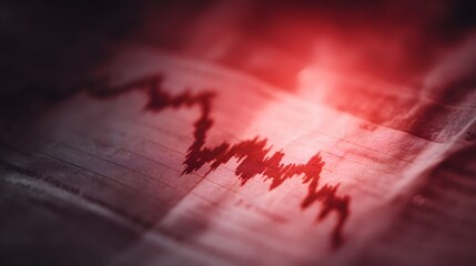 Poster - Financial crisis news with dramatic lighting and data visualization