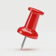 © SHAMOLY - Red pushpin with sharp metal point on white background