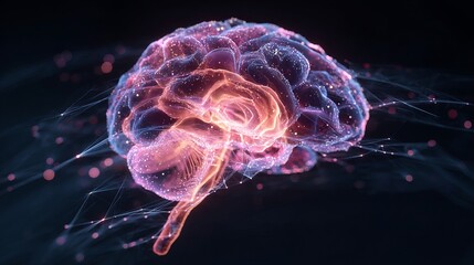 Wall Mural - Stunning Nebula Brain: Cosmic Mind, Abstract Art, Space Exploration