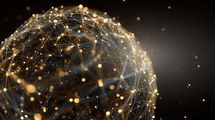 Wall Mural - Cosmic Dust: A Celestial Sphere of Glittering Particles