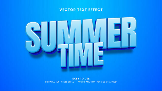 summer time editable text effect