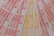 © dominikspalek.pl - Tickets for a numbers game, big lottery win, blank unmarked tickets in an international lottery,