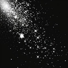 Wall Mural - black sparkle vector astronomy universe night.