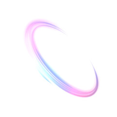 Wall Mural - bright elliptical ring with soft glow in blue and purple shades. suitable for visualization of signa