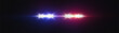 © Valeriia - Light effects of blue and red police flashing lights on a black background. Sharp flickering of headlights and reflections - for action design, alarm and special effects.