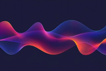 Poster - A digital sound wave background vibrant purple.