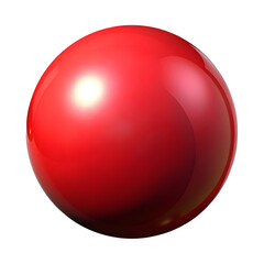 Poster - Vibrant Red Sphere with Intense Light Reflection on a Clear Backdrop for Creative Use