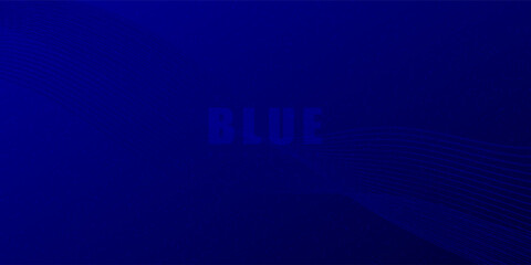 Poster - Abstract blue gradient background with shining lines waves. Minimalist background for banner, poster, cover, brochure, flyer, website