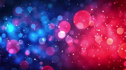 Poster - Vibrant blue and red lights with particles creating a modern abstract background, blue red lights and particles modern able background