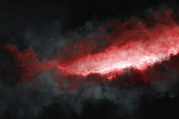 Wall Mural - Red nebula in a dark space