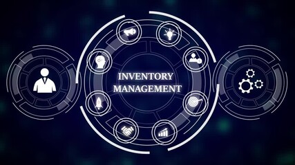 Poster - Abstract Business Technology H U D Interface Animated Loop Seamless Motion Graphics Corporate