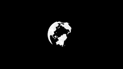 Poster - Rotating Earth Globe Digital Animation Abstract Background Technology Global Connectivity World. Digital Earth Globe Animation With Abstract Particle Connectivity And Modern Global Technology.