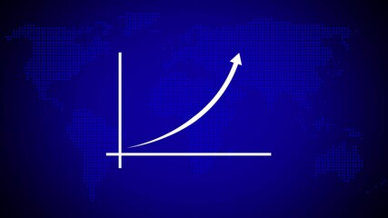 Poster - Global Growth Upward Trend Chart Animation Business Success Finance Marketing Presentation. Growth Upward Trend Chart Animation Featuring Business Success And Global Economic Progress.