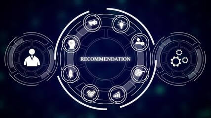 Poster - Abstract Business Technology H U D Interface Animation Loop Seamless Corporate Success Strategy. Business Technology Hud Interface Animation Loop Seamless Corporate Success Strategy Planning.