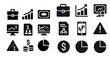 © Coosh448 - Business and finance solid icons set – filled, investment, economic symbols