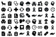 © Coosh448 - Healthcare and wellness icons set – solid, medical, health care symbols for professionals