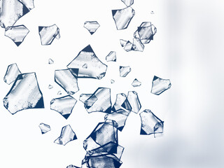 Poster - Abstract geometric shapes in purple, blue, and green tones create a modern and bold design  Transparent Background 